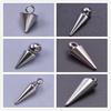 10pcs Silver Color Goth Punk Stainless Steel Pointed Cone Charm Pendants For Jewelry Making Earrings Necklace Handmade Materials