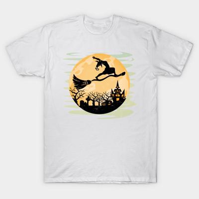 T Shirt Women Yoga Witch Halloween Harajuku Print Kawaii Tshirt Summer Short Sleeve Female T-Shirt Top Tee