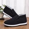 Winter Cotton Shoes Men's Velvet Thickened Warm One-pedal Cloth Shoes Soft Sole Wear-resistant Non-slip High-top Work Shoes