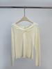 Jiu'er 7-Color Bowknot V-Neck Knitwear - Women's Versatile Solid Base Layer 0677