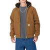 Carhartt WIP Logo Hooded Zip Long Sleeve Jacket Men Jackets Brown I023083-HZ-01