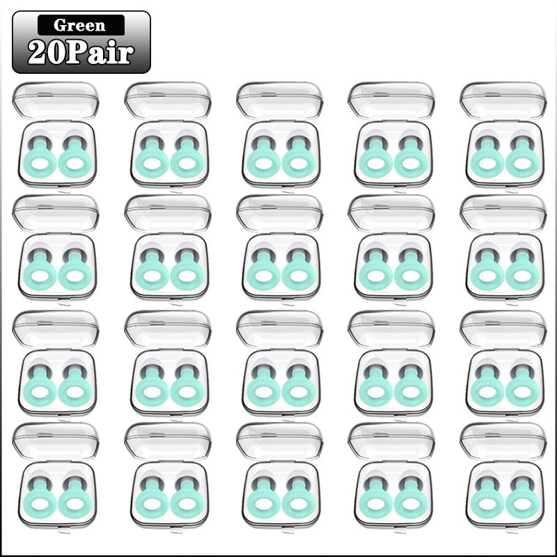 20 Paar Schallschutz Silikon Schlaf Anti-Geräusch Ohrstöpsel Schlaf Schlaf Spezial Anti-Lärm Lernen Ohrstöpsel Geräuschunterdrückender Ohrstöpsel
