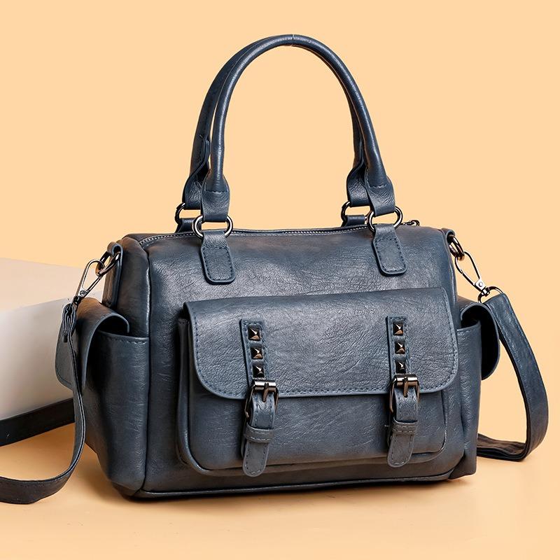 Casual handbag, new women's bag, fashionable one-shoulder oblique span bag, large-capacity retro mailman.