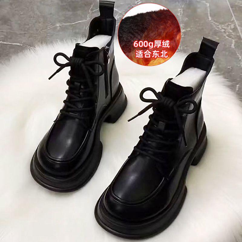 Moda Street Style Seksowne Damskie Botki Motocyklowe Jesień Nowe Wygodne Pasujące do Wszystkiego Skórzane Botki Chelsea Krótkie Buty Damskie