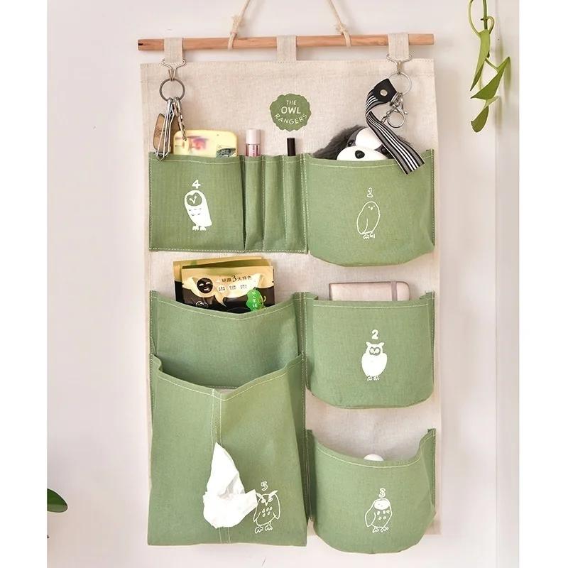 Practical 9 Pockets Wall Hanging Storage Bag Organizer Toys Container Decor Pocket Pouch