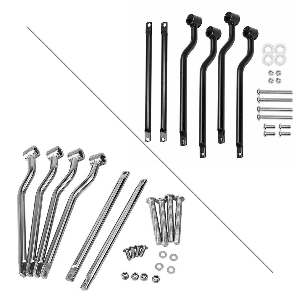 Universal Motorcycle Black Saddle Bag Refit Saddlebag Support Bars Mounts Bracket Side Luggage For Harley
