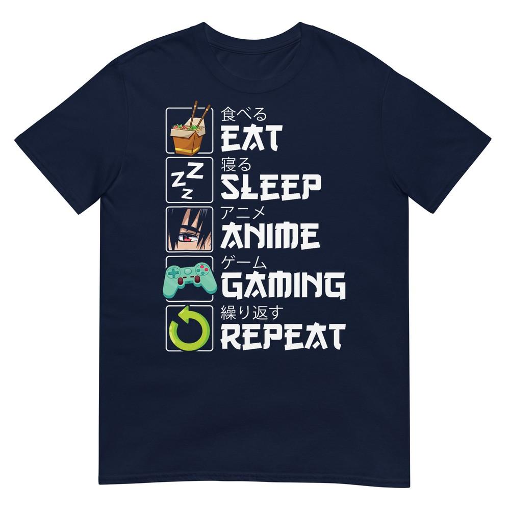 Eat Sleep Anime Gaming Repeat Kawaii Otaku Anime Unisexga Tshirt S