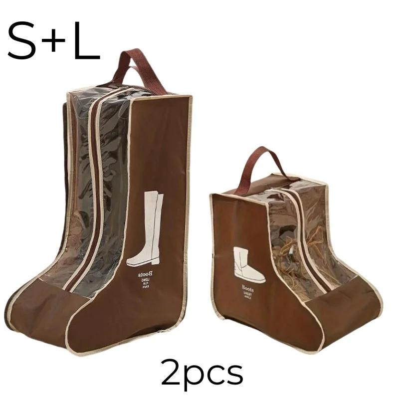 1/2PC Multi-Functional Shoes Storage Bag with Handle Foldable Non Woven Waterproof Long Short Boots Cover Travel Shoe Organize