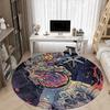 1PC Astronaut Galaxy Office Round Area Rug, Indoor Mat Suitable ForOffice, Under Office Chairs Bedroom Living Room Home Decor, Room Deco F012