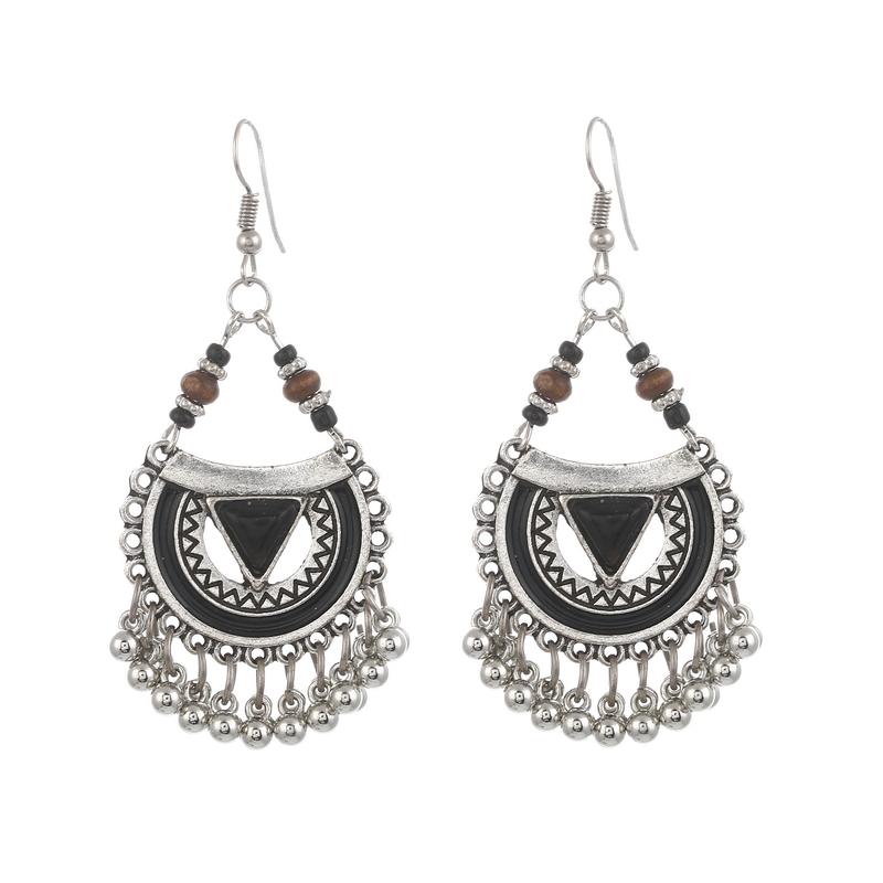 Boho Vintage Drop Dangle Beads Tassel Earrings For Women Handmade Triangle Geometric Bohemian Earings Fashion Jewelry Bijoux