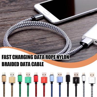 USB Charging Cable For Samsung Fast Data Twine Type Braided Nylon USB Data Power Cord C J7G4