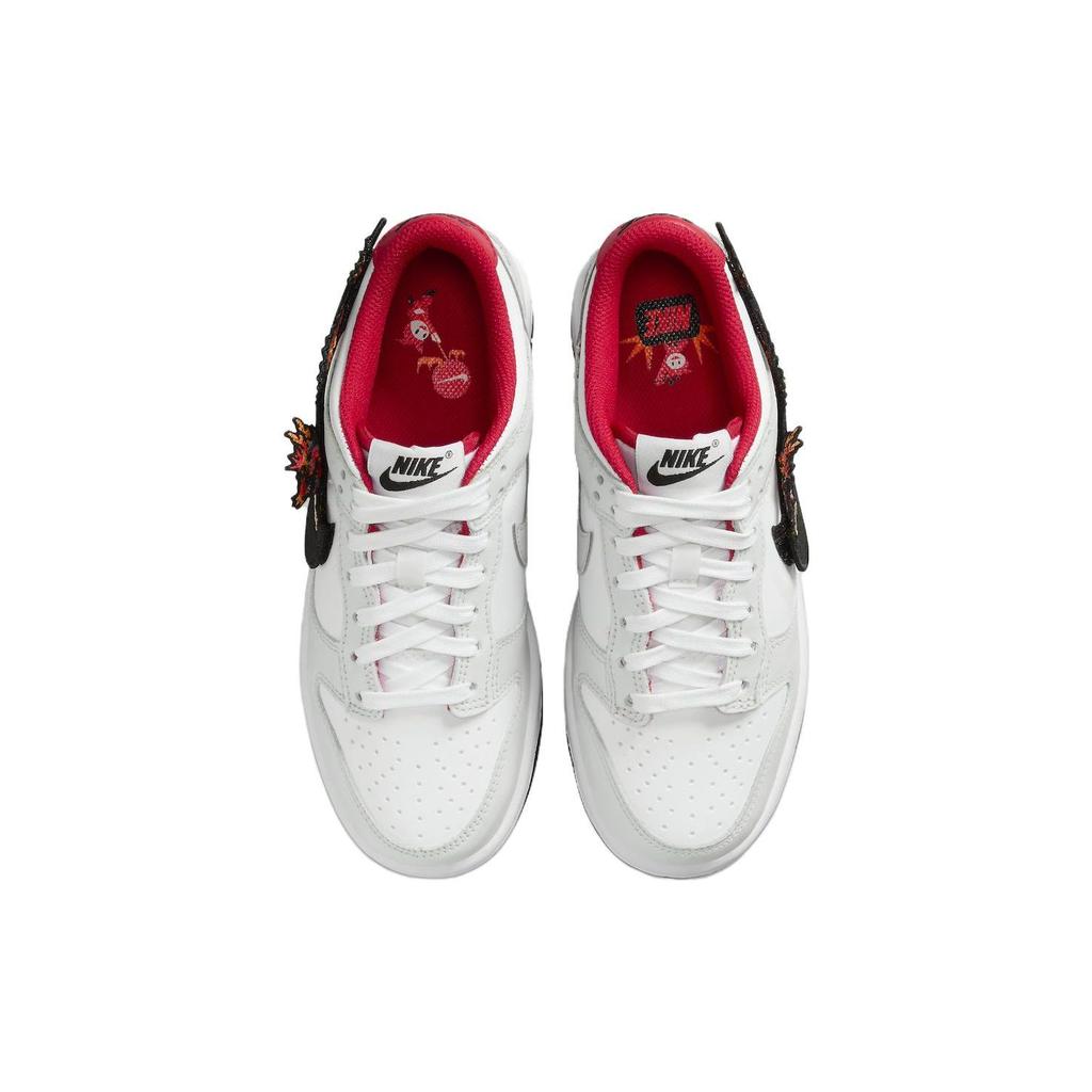 Nike Dunk Low GS Ejderha Yılı Çocuk Sneaker'ları Gri Beyaz Üniversite-Kırmızısı FZ5528-101