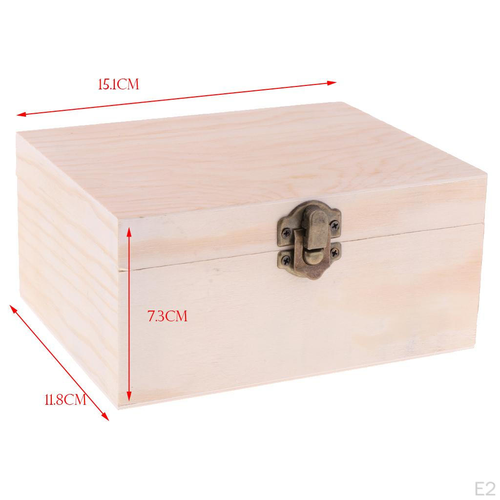 Cutie de bijuterii dreptunghiulară Cadou de nuntă Machiaj Cosmetic Cercei Inel Birou Rangement Machiaj din lemn