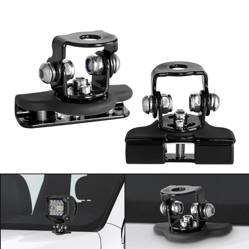 New1/2Pcs LED Light Bar Mounting Bracket LED Work Light Clamp Holder Hood Fog Light Lamp Holder Off Road Auto Accessories