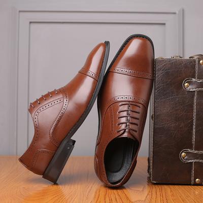 Nieuwe 2024 Platte Klassieke Heren Formele Schoenen Echt Leer Wingtip Gesneden Italiaanse Formele Oxford Schoenen Grote Maten 38-48