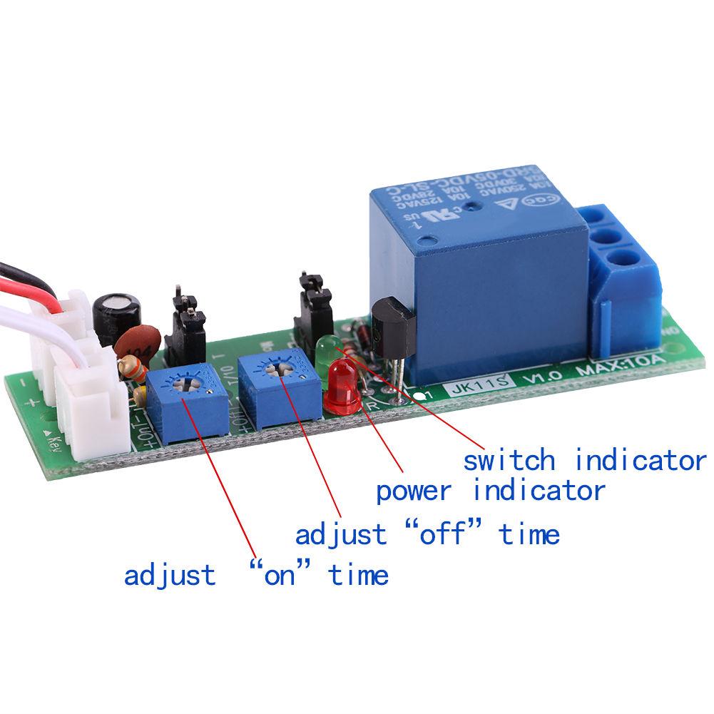 Relays DC12V Adjustable Infinite Cycle Loop Delay Timer Time Relay