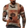 Men's Casual Short Sleeve Halloween Graphic T-Shirt Lightweight Breathable Fabric Comfortable Fit for Everyday Wear