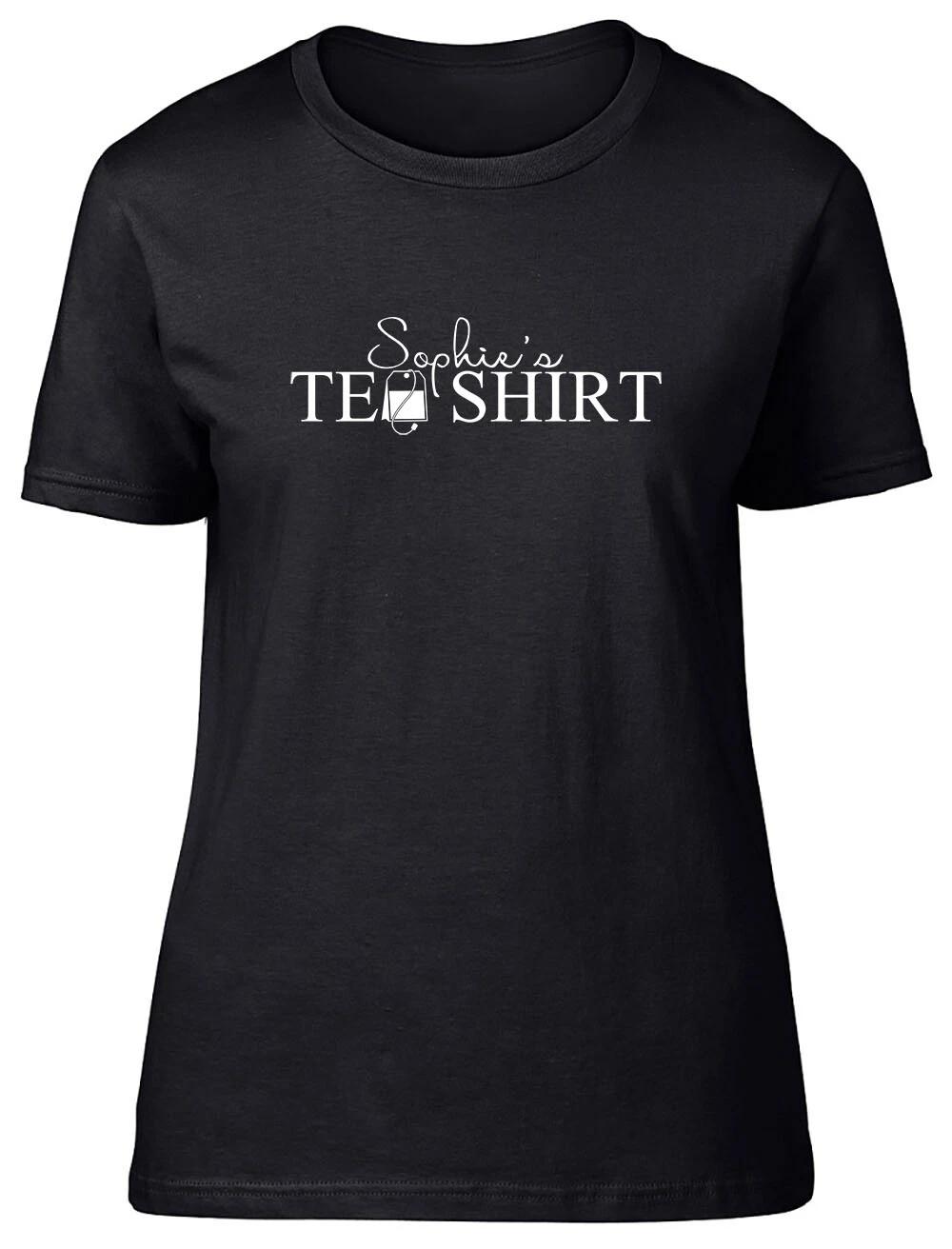 Personalised Tea Shirt - Tea Shirt - Tea bag Fitted Womens Ladies T Shirt S