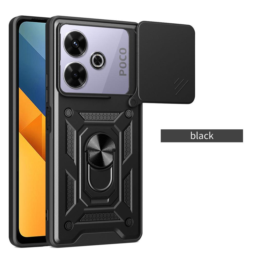Camera protect case for POCO M6 4G POCO F6 Pro POCO F6 Armor Hybrid Ring Back Cover