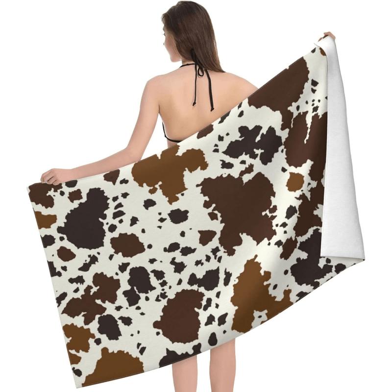Braune Kühe-Print Küchentücher, Ideal für Sport, Spa, Yoga, Hotels, Fitnessstudios