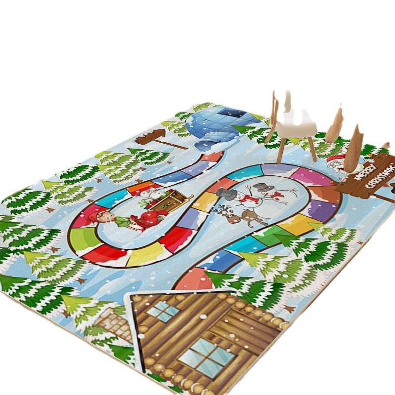 Baby Climbing Mat Household Full Of Dirt-Resistant Washable Crystal Velvet Carpet Kindergarten Children'S Early Education Game Carpet