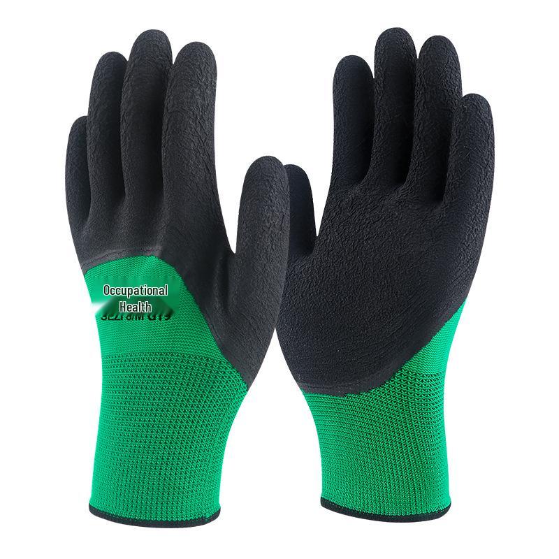 Foam Grip Non-Slip Latex Work Gloves for Men & Women - Breathable, Wear-Resistant Rebar Construction Safety Gloves