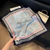 New silk scarf women's fashion versatile high-end small square scarf Korean version neck protection scarf spring and autumn retro scarf binding bag