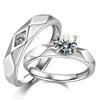 Version Korean Of Men Fashion And Women Couples Ring Live Platinum Plated Wedding Light Luxury Zircon Ring Valentines Day Gift