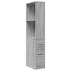 VidaXL Armoire de salle de bain étroite avec roulettes sonoma gris, armoire de salle de bain haute, rangement de salle de 855300