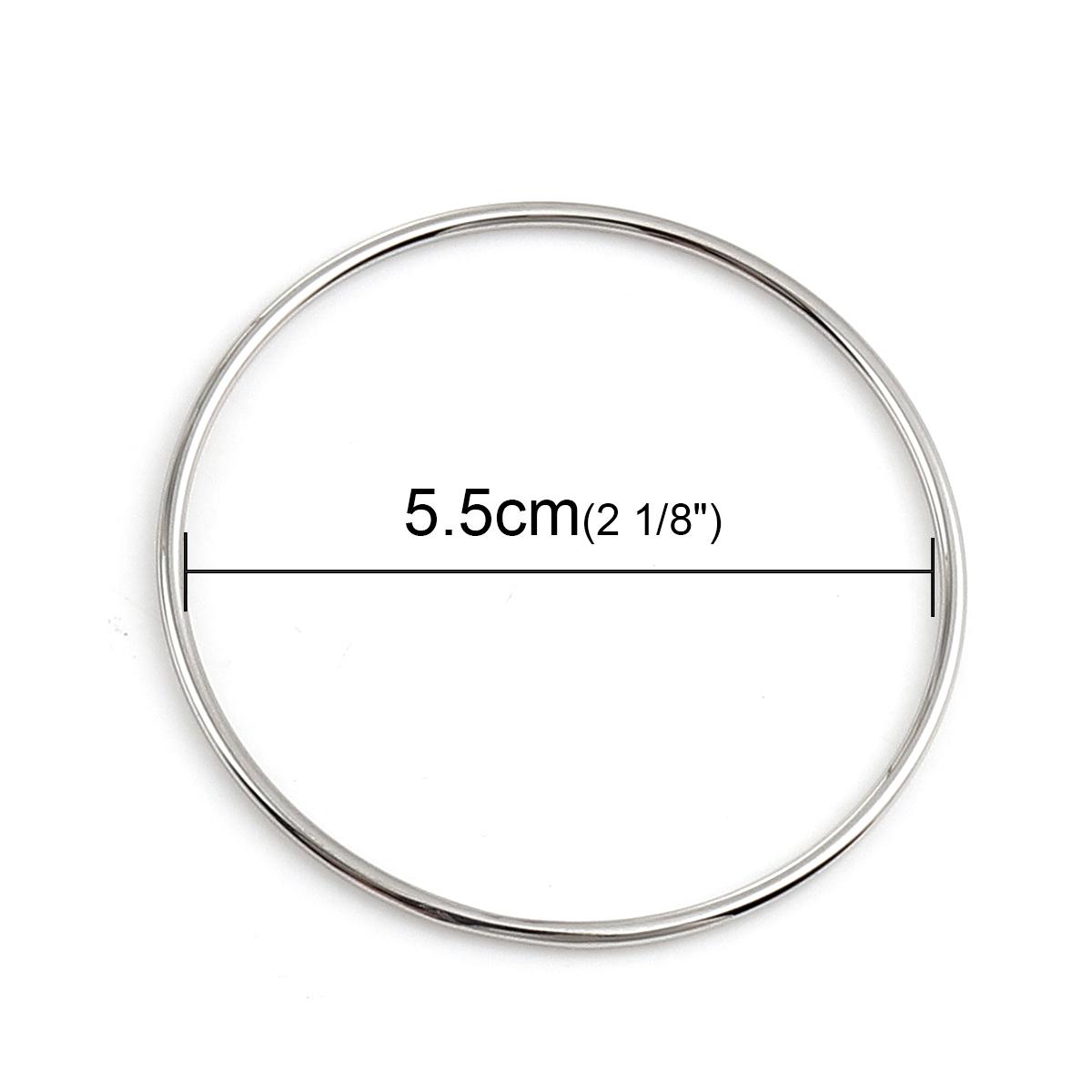 

Fashion Stainless Steel Bangles Bracelets Gold Color Round Circle Bracelet For Women Party Jewelry 22cm - 18.5cm Long,1 PC