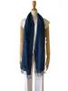 Cara Indigo Handwoven Solid 42cm Wide Stole, Dyed, Cotton, 100% Cotton, Color,