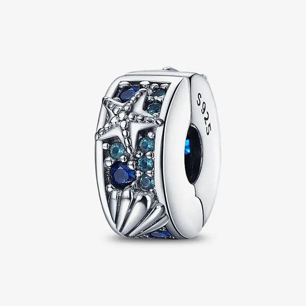 New In Color Zircon Angle Round Clip Bead Fit Pan Original Bracelet Women Copper Safety Chain Jewelry Gift