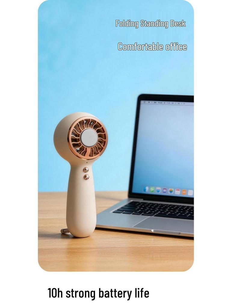 Portable Mini High-Speed USB Charging Fan with Silent Turbine and Ice Pack for Outdoor Use