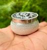 999 Silver Lion Design Trinket Box, Oxidized Hinged Casket Container