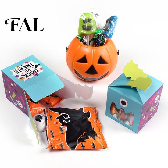 Creative Holiday Souvenir Boxes Cute Halloween Treat Boxes, Party Candy for Cookie Goodie Snack Packaging Containers Gift Packaging, Small Cardboard