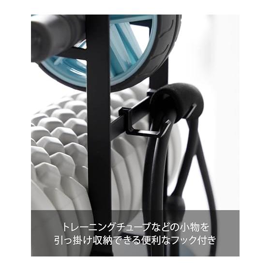 Yamazaki Jitsugyo Fitness Goods Storage Rack Black Approx. W15 x D24 x H65.5cm Tower Muscle Training Goods Storage Rack 2035