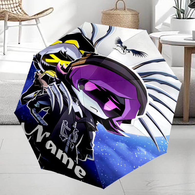 Custom Name Murder Drones Theme Automatic Umbrella, Lightweight & Portable, 8 Rib, Perfect for Outdoor Travel, Birthdays, Christmas, Gifts.