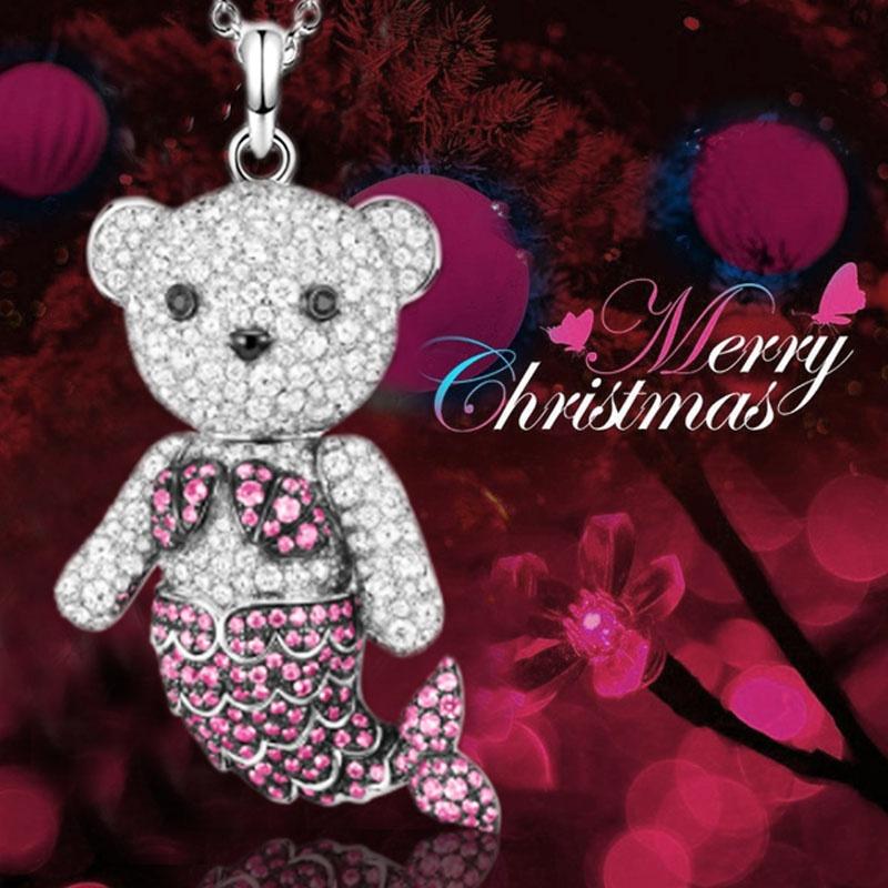 

Модное элегантное ожерелье с подвеской в ​​виде медведя