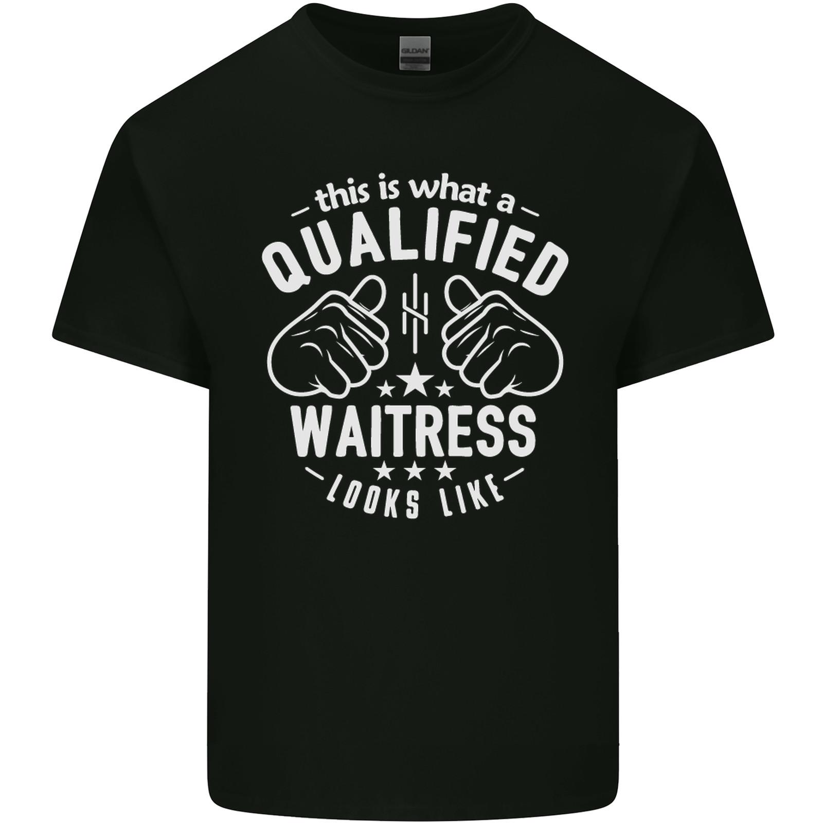 

A Qualified Waitress Looks Like Mens Light Cotton T-Shirt Mens Womens Tees Top M
