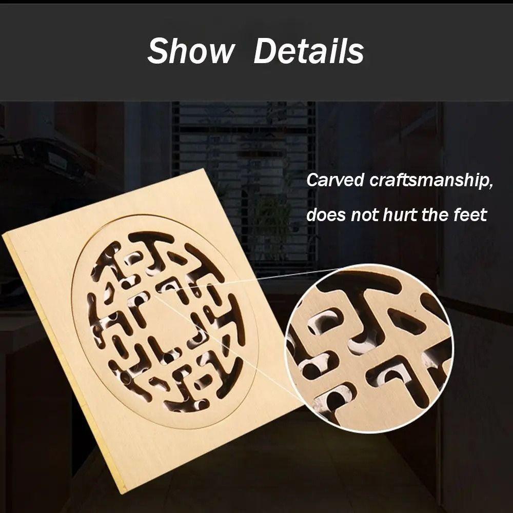 Anti-odor Floor Drains Brass Bathroom Drainage Convenient Floor Hair Catcher  Laundry Floor