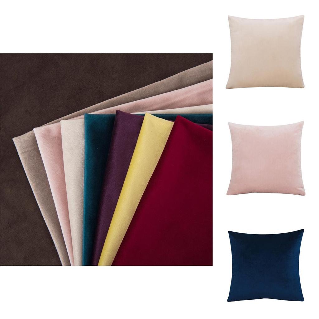 Super Soft 16" Velvet Plain Cushion Cover In Solid Colors For Stylish Home Decor