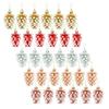 6cm Christmas Tree Ornaments Plastic Pine Cone Decorations Red Gold Silver Champagne Rose Gold 30pcs