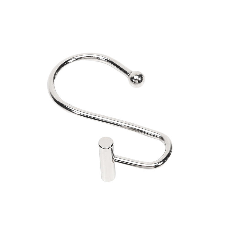 12Pcs Shower Curtain Hooks Rustproof Corrosion Resistant Strong Load-bearing Curtain Rings S-Shaped Electroplated Curtain Hooks