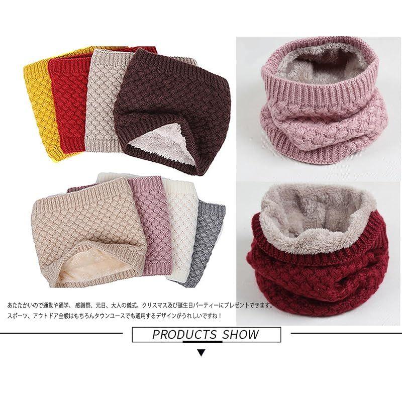 Used [New] [Laisve] Knit Snood with Fleece Lining for Women, Neck Warmer, Fluffy Scarf, Fur Stole, Soft, Thick, Warm, Plain, Cozy, Cold Protection,