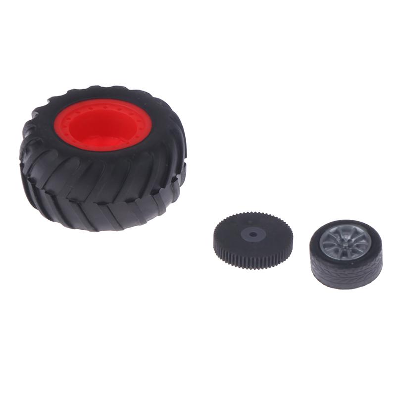 10Pcs Pc Toy Wheel Rubber Rim Tyres Diy Mini Technology 4Wd Colorful Tires Hole