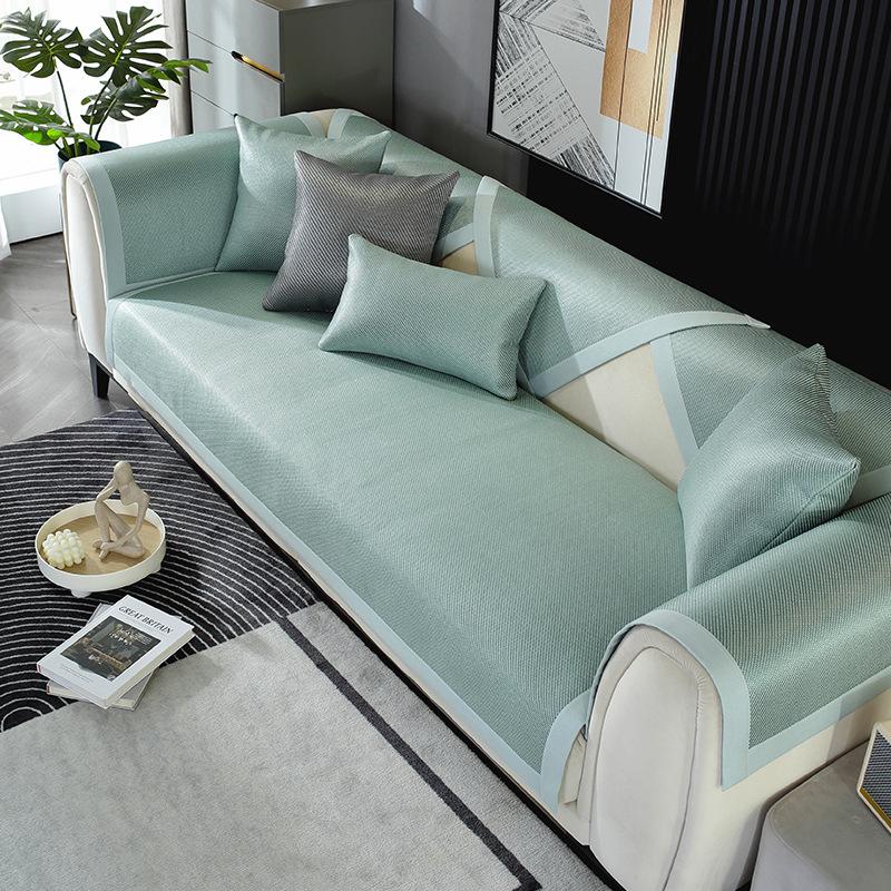 

1 шт. ледяной ротанговый диванный коврик пылезащитный противоскользящий мебельный чехол для сиденья для гостиной модный чехол для спинки украшения дома 1seater 70x70cm