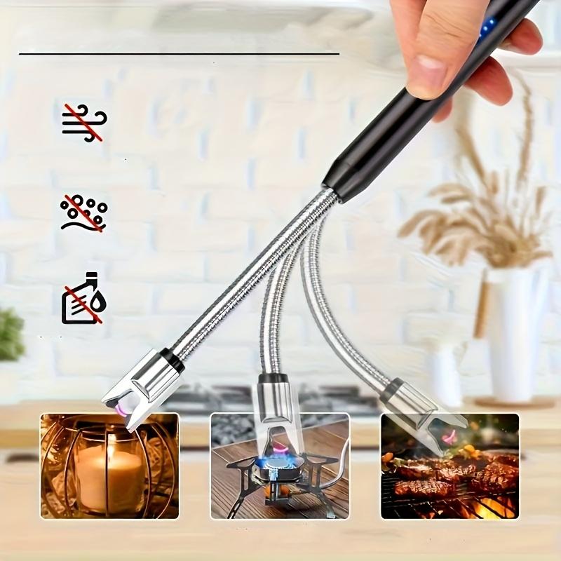 USB Fast-Charging Long-Lasting Pulse Igniter | Extended Heat-Resistant Metal Body | Multi-Scene Ignition Stick for Outdoor Camping Emergency