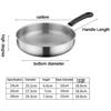 General Frying Pan Saucepan Stainless Steel Wok Pan Nonstick Cooking Fried Steak Gas Stove Pot Induction Kitchen Cookware