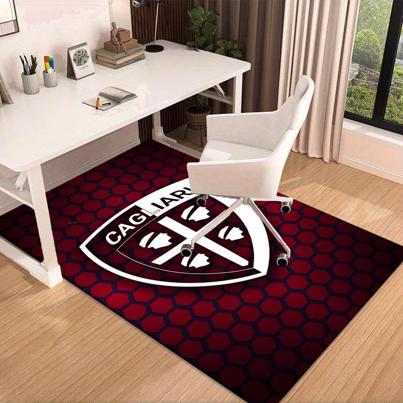 1PC Football Cagliari Design Rug Game Carpet, Floor Mat for Bedroom Living Room Entryway Rug, Home Decor Idea Gift for Christmas birthday