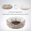 Cozy Winter Round Pet Bed - Machine Washable for Cats and Small Dogs